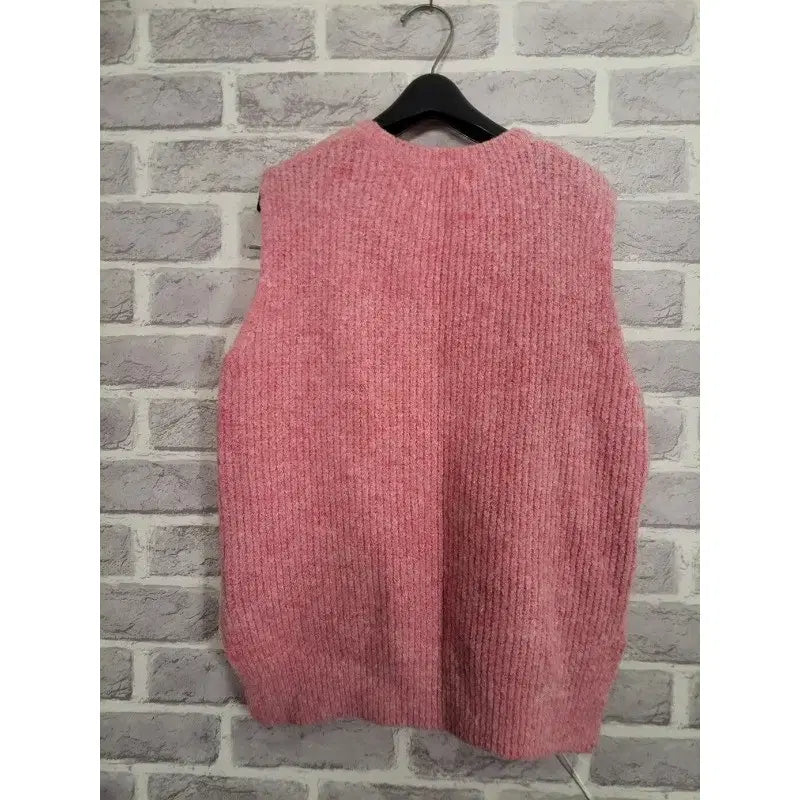 [BUNJANG] Pigment Pink Cable Knit Vest / PIGMENT핑크 케이블 니트조끼/알뜰한여우