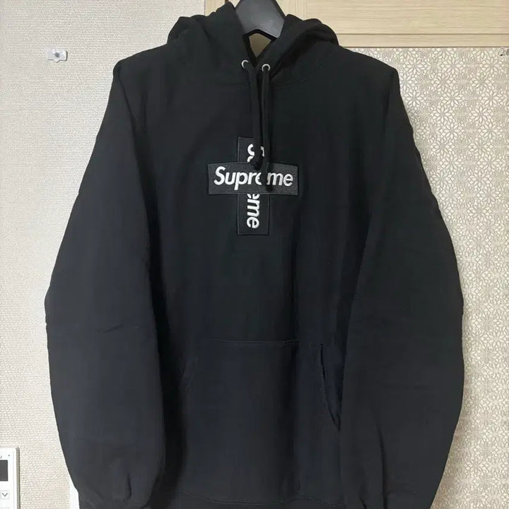 [BUNJANG] Supreme Cross Box Logo Hoodie Black M / 슈프림 크로스 박스로고 후드 블랙 M
