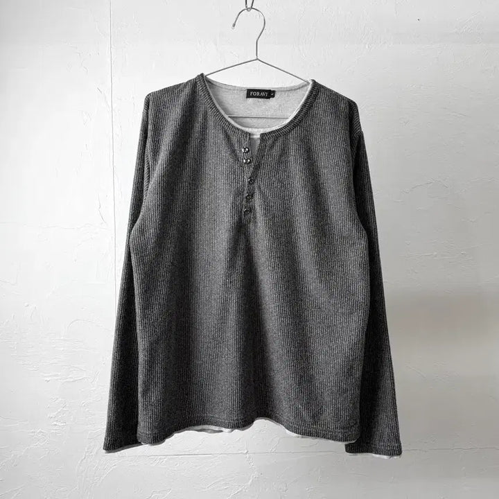 [BUNJANG] Foravi Henry Neck Long Sleeve L / Foravi 헨리넥 롱 슬리브