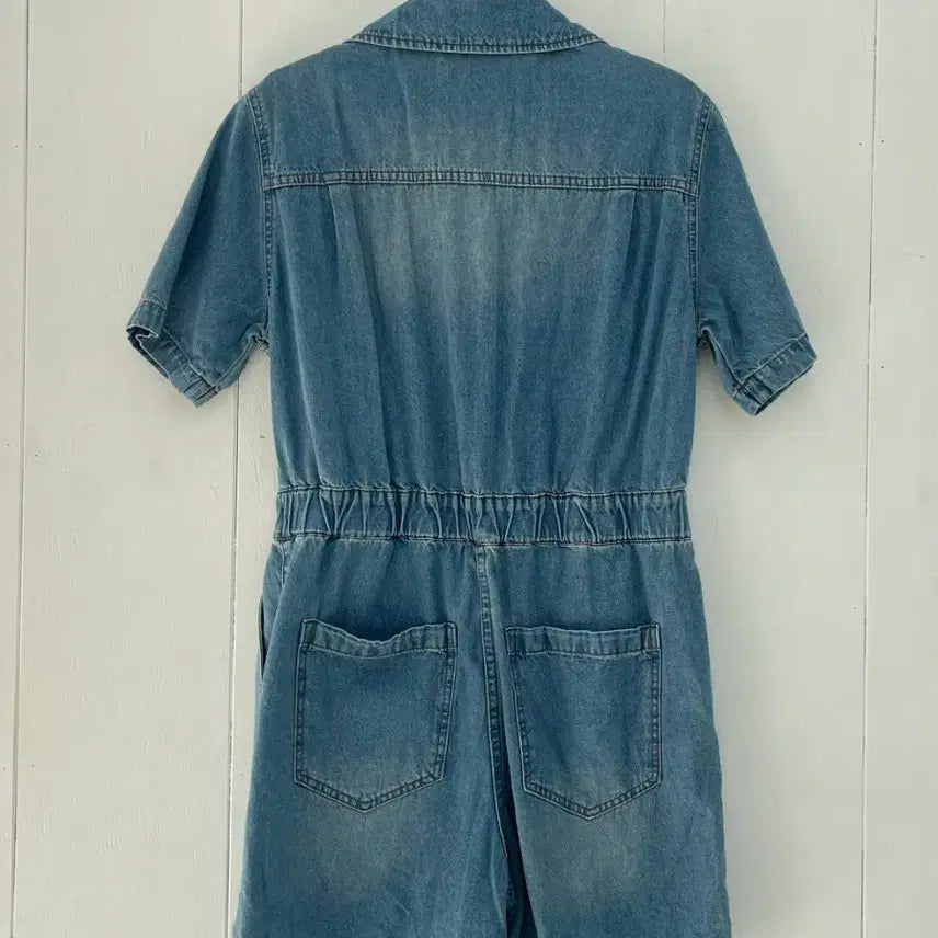[SOLD OUT] 럭키마르쉐 데님 반팔 점프수트