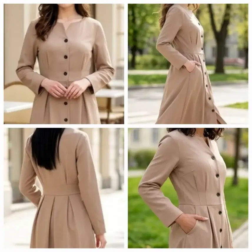 [BUNJANG] Urban Chic Beige Long Dress / Urban Chic 베이지 원피스(66) 거의새거