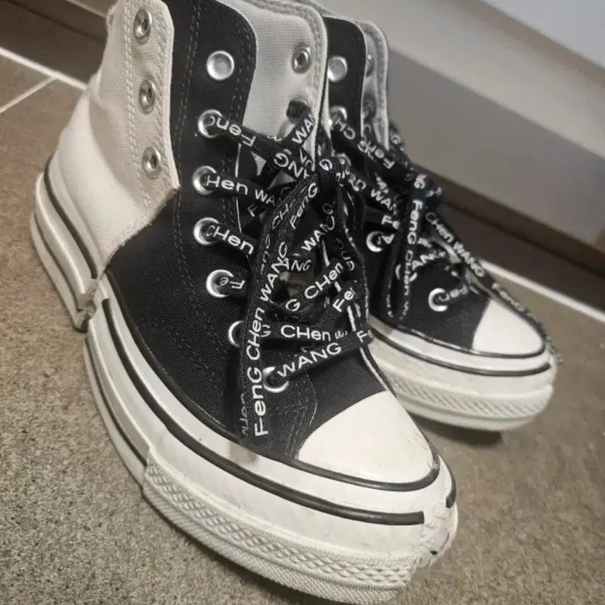 [BUNJANG] Converse Feng Chen Wang Chuck 70 Two-in-One Ivory/Black 235 / (깨끗.상태굿.) 정품 컨버스 펑첸왕 척 70 투인원 235