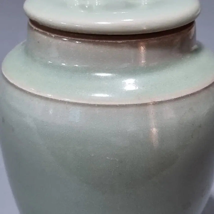 [BUNJANG] Celadon Porcelain Jar with Elephant Lid Handle / 비색청자유개호. 고13.5