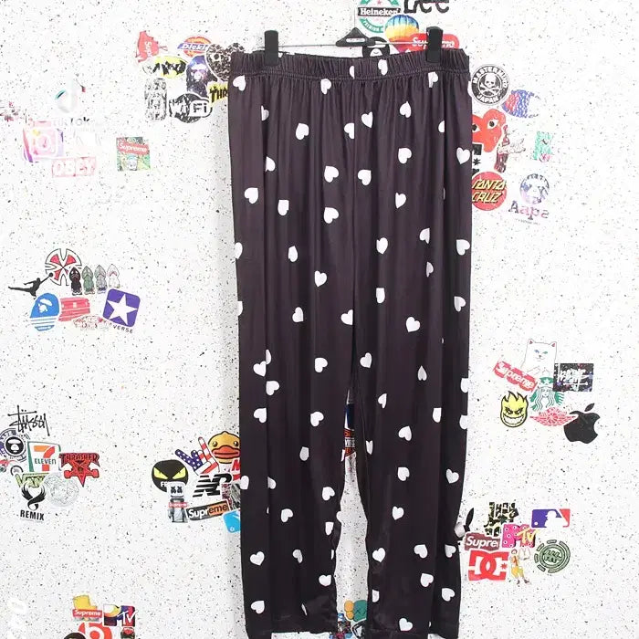 [BUNJANG] Daily Heart Pattern Home Wear Short Sleeve Set / 여성F / 데일리 하트패턴 홈웨어 잠옷 반팔셋업NV 0-21