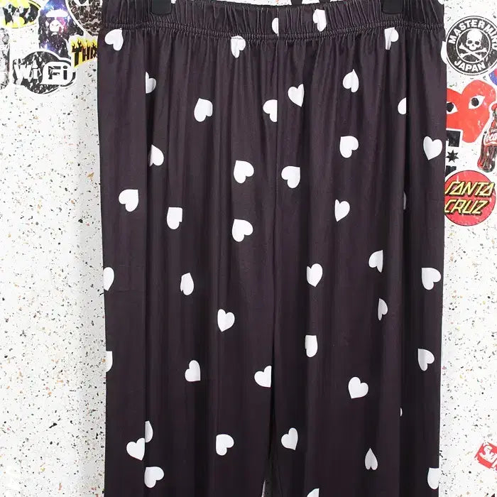 [BUNJANG] Daily Heart Pattern Home Wear Short Sleeve Set / 여성F / 데일리 하트패턴 홈웨어 잠옷 반팔셋업NV 0-21