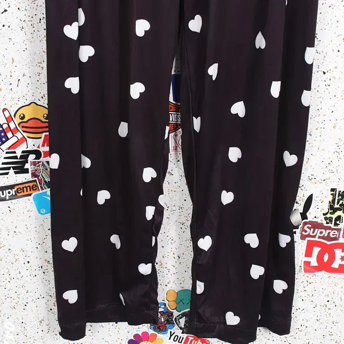 [BUNJANG] Daily Heart Pattern Home Wear Short Sleeve Set / 여성F / 데일리 하트패턴 홈웨어 잠옷 반팔셋업NV 0-21