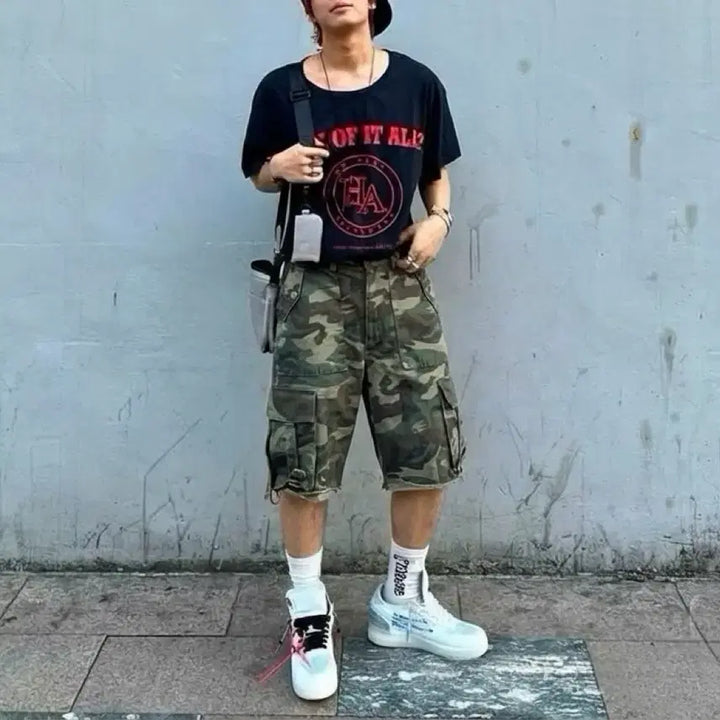 [BUNJANG] KARBOOTS Camouflage Short Pants / 국내브랜드 KARBOOTS 카몰라주 숏팬츠