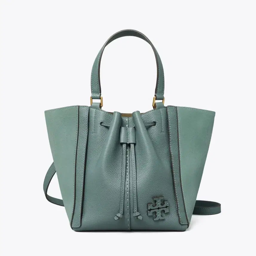 [BUNJANG] Tory Burch McGraw Leather Drawstring Satchel Bag / 토리버치 맥그로우 드로스트링 사첼백 가방(더스트백O)