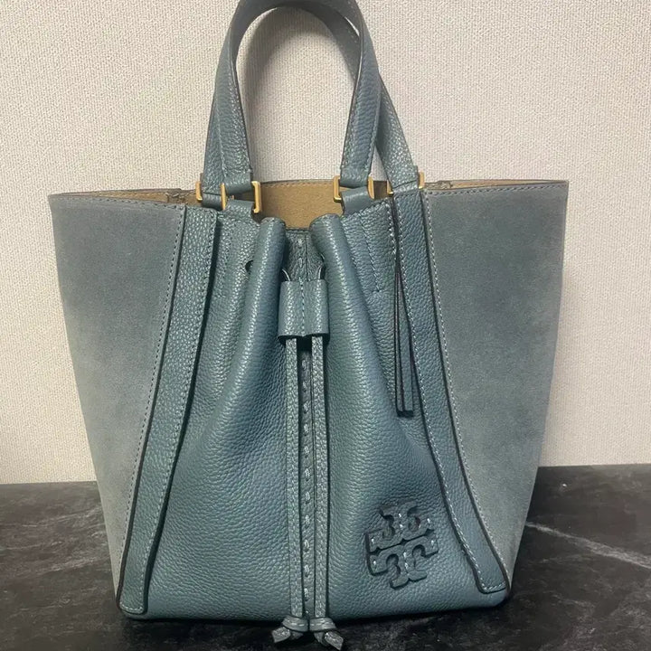 [BUNJANG] Tory Burch McGraw Leather Drawstring Satchel Bag / 토리버치 맥그로우 드로스트링 사첼백 가방(더스트백O)