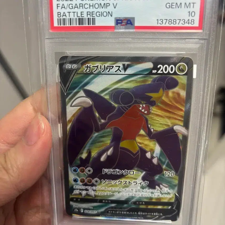 [BUNJANG] Japanese SR Garchomp V PSA 10 / Psa10 일판 SR 한카리아스 v 판매
