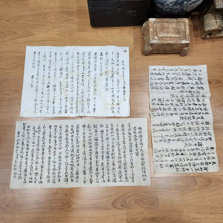 [BUNJANG] Set of 3 Antique Calligraphy Letters / 고문서 붓글씨 간찰3점