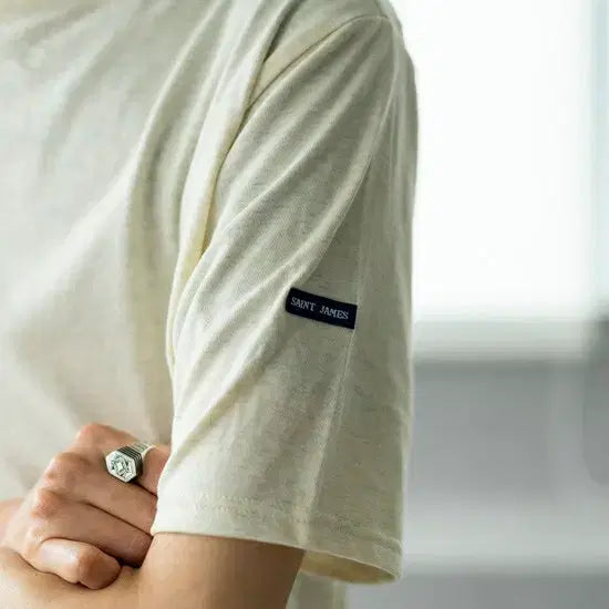 [BUNJANG] SAINT JAMES Solid Ecru T-Shirt T1 / 매장판 SAINT JAMES 세인트제임스 솔리드 에크루 티셔츠 T1