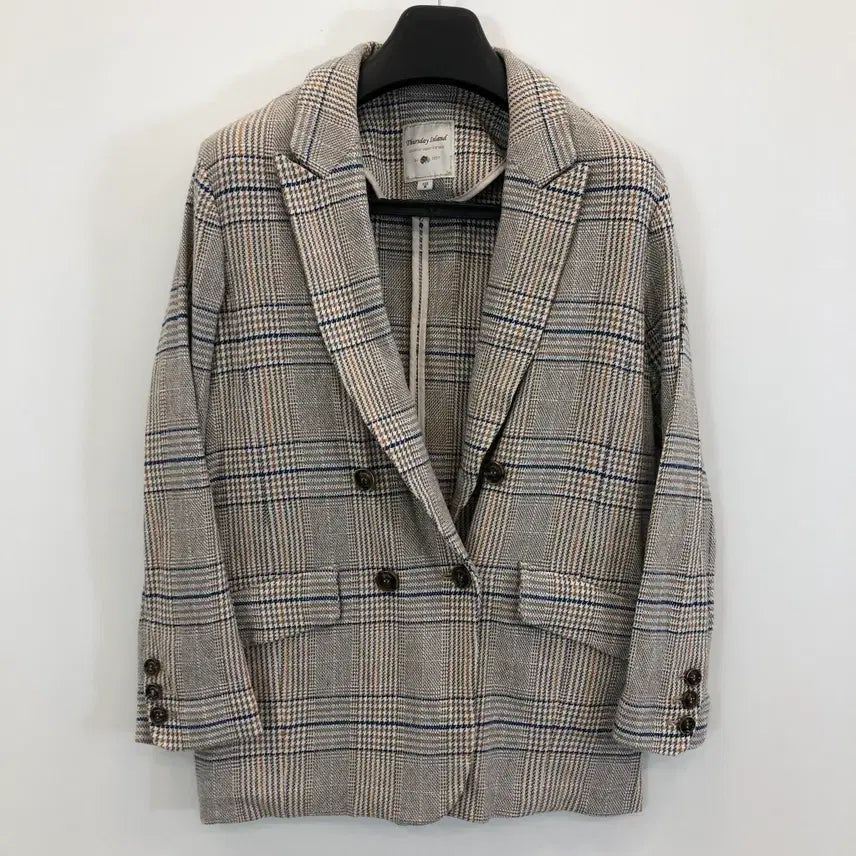 [BUNJANG] Thursday Island Linen Double Jacket / 써스데이아일랜드 린넨 더블자켓 90-165