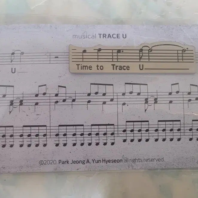 [BUNJANG] Trace U Musical Sheet Music Badge / 뮤지컬 트레이스 유(Trace U) 악보 뱃지