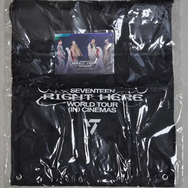 [BUNJANG] SEVENTEEN Cinema Right Here Special Edition Gym Bag and Postcard / 세븐틴 시네마 라잇히어 상영회 특전 짐색, 엽서