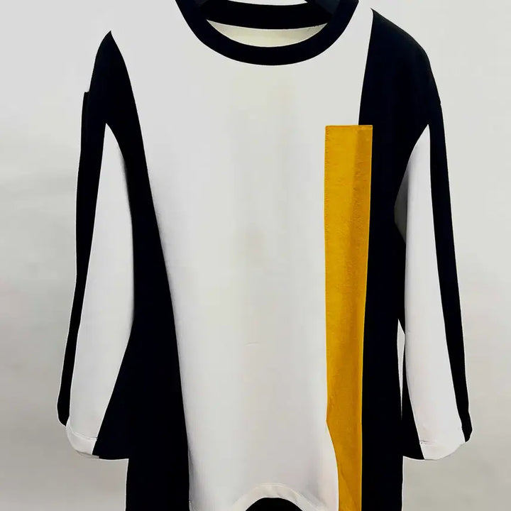 [BUNJANG] System Homme Block 7-Sleeve T-Shirt / 시스템옴므 블럭 7부티셔츠