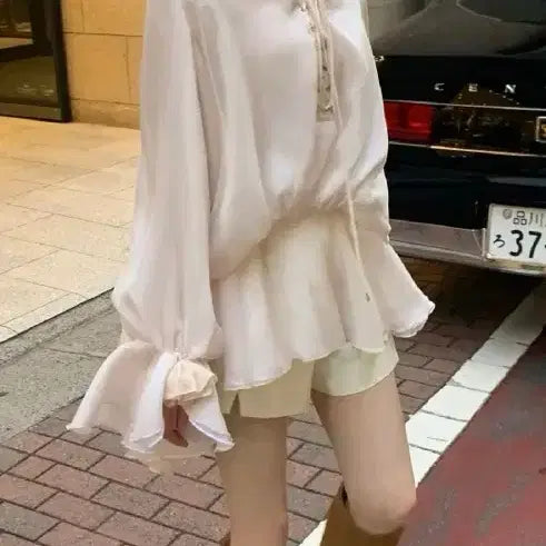 [BUNJANG] Evabin Corset Blouse / 에바빈 코르셋 블라우스
