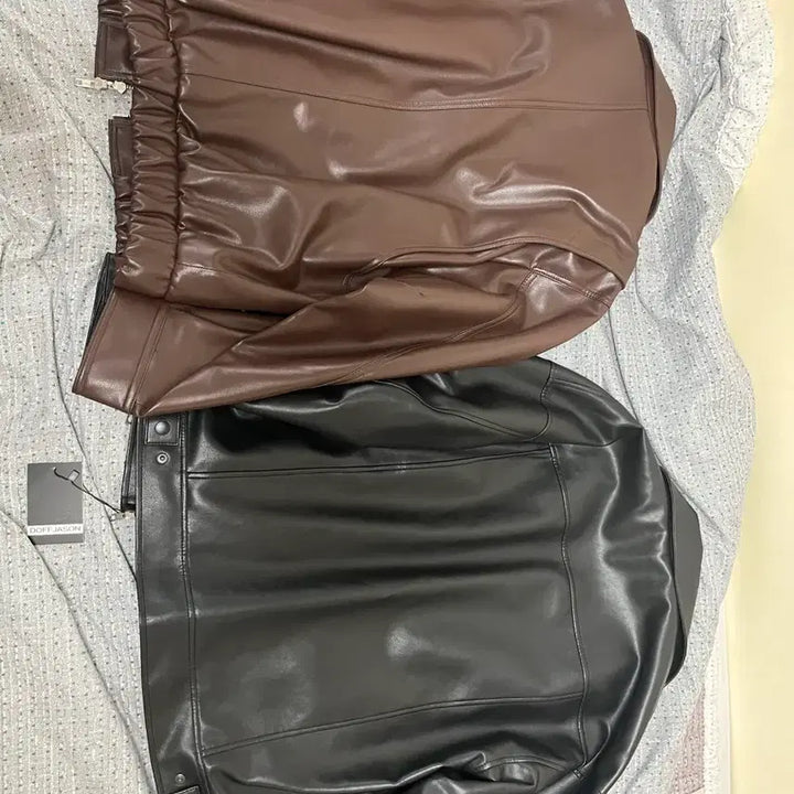 [BUNJANG] Dope Jason Vegan Leather Single Jacket Bundle Set / (블랙새상품, 일괄)도프제이슨 비건레더 싱글 자켓 (블랙M/브라운L) 가