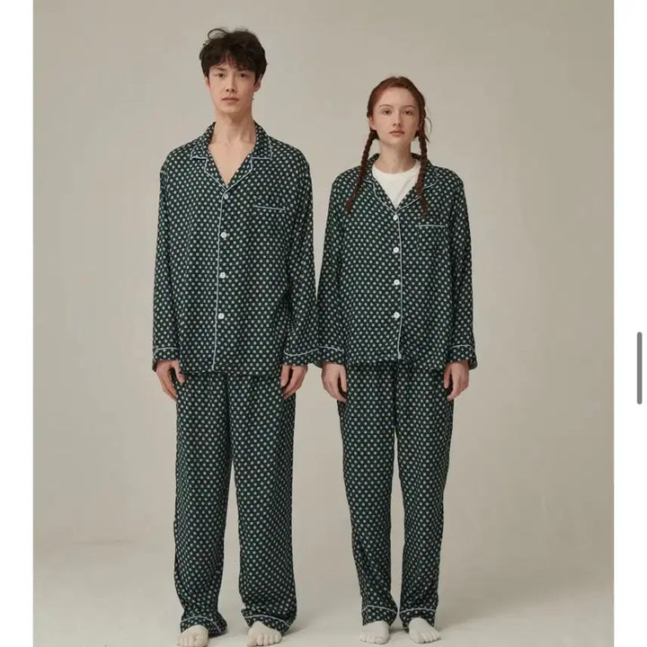 [BUNJANG] Okite Koppa Rayon Pajamas (Couple Set) / 오끼뜨 꼬빠 레이온 파자마 블루티 M,L 새상품(커플 추천)