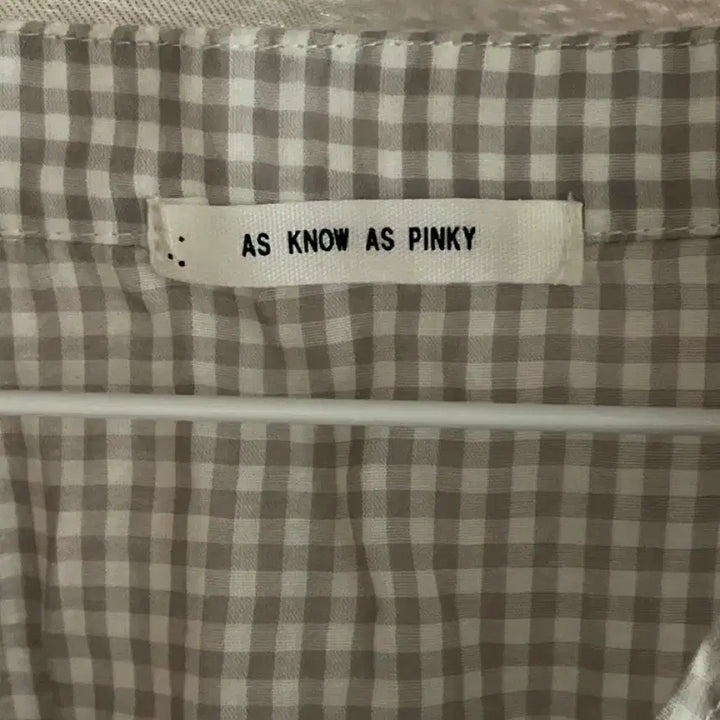 [BUNJANG] as know as pinky Linen Check Blouse - Mori Girl Style / as know as pinky 린넨 체크 블라우스 일본빈티지 모리걸