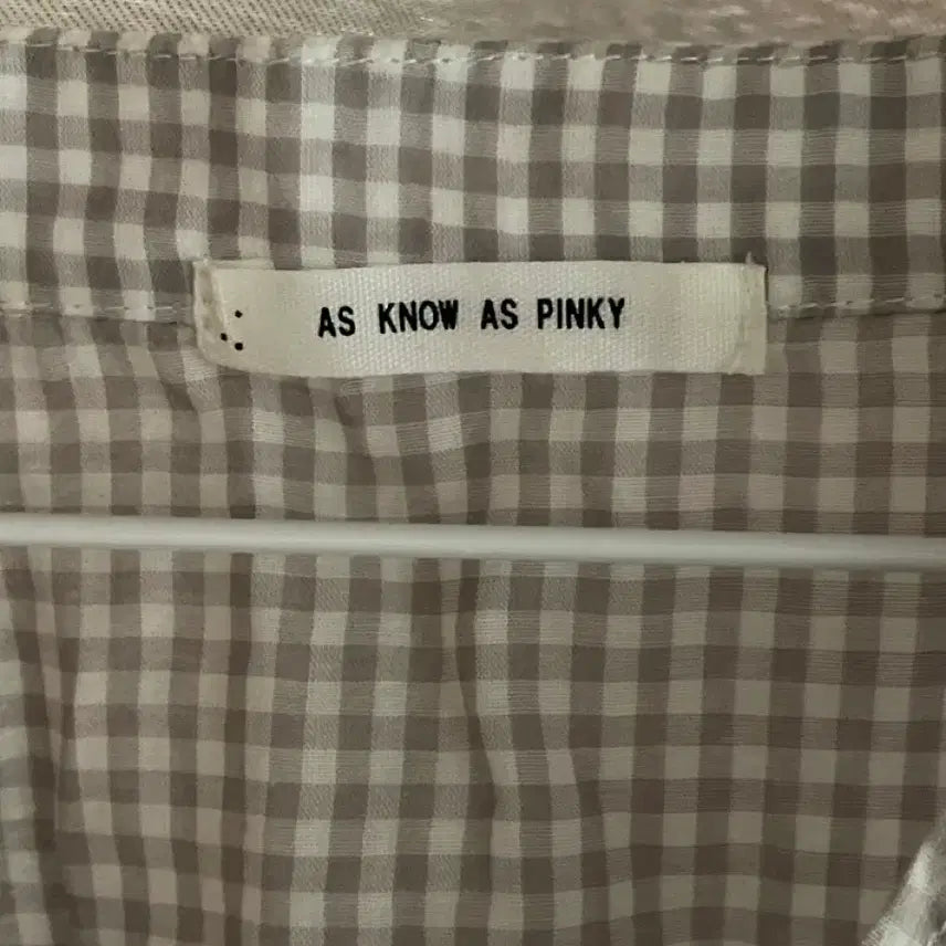 [BUNJANG] as know as pinky Linen Check Blouse - Mori Girl Style / as know as pinky 린넨 체크 블라우스 일본빈티지 모리걸