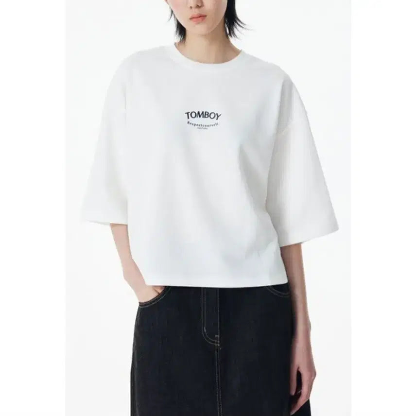 [BUNJANG] Tomboy Lettering Boxy T-Shirt / 톰보이> 25년 구입-레터링 박시 티셔츠