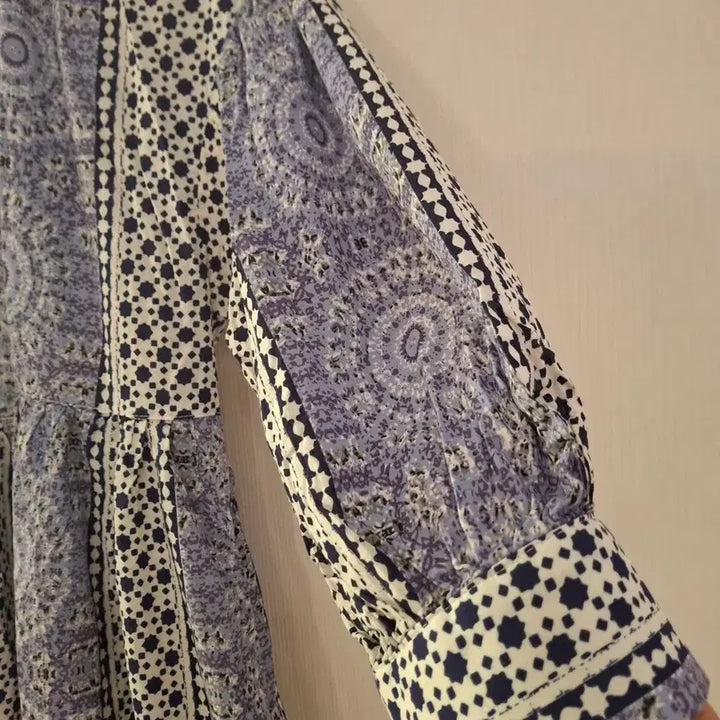 [BUNJANG] Floral Pattern Long Robe Dress / 로브겸원피스(55)