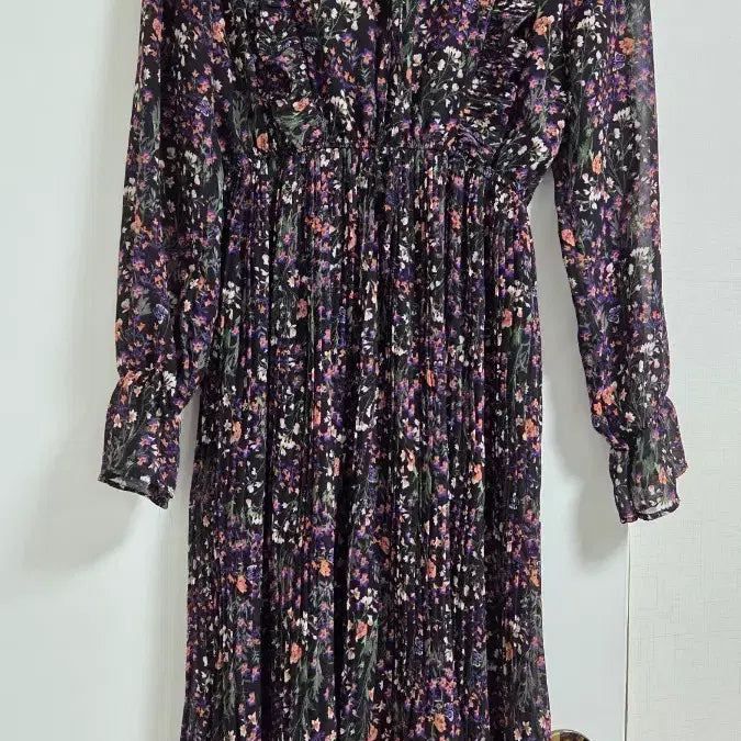 [BUNJANG] NINE Floral Print Chiffon Long Dress / NAIN 쉬폰 롱 원피스