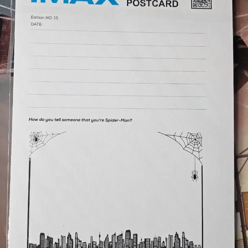 [BUNJANG] Spider-Man: No Way Home IMAX Postcard / 마블 스파이더맨 노웨이홈 IMAX 엽서 포스트카드