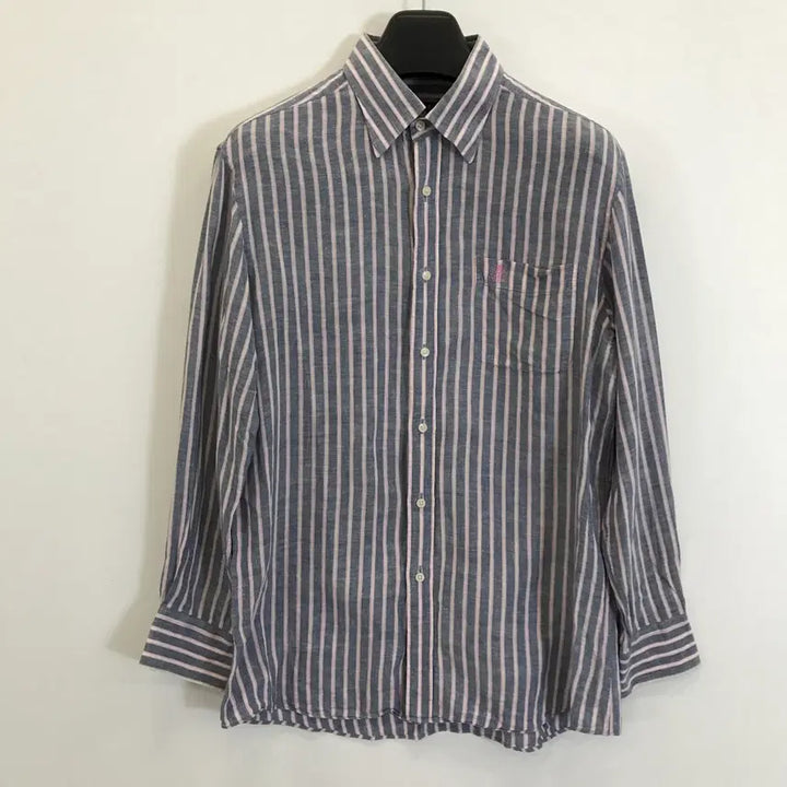 [BUNJANG] Daks 100% Linen Stripe Shirt Size 100 / 닥스 린넨100프로 스트라이프셔츠 [100]