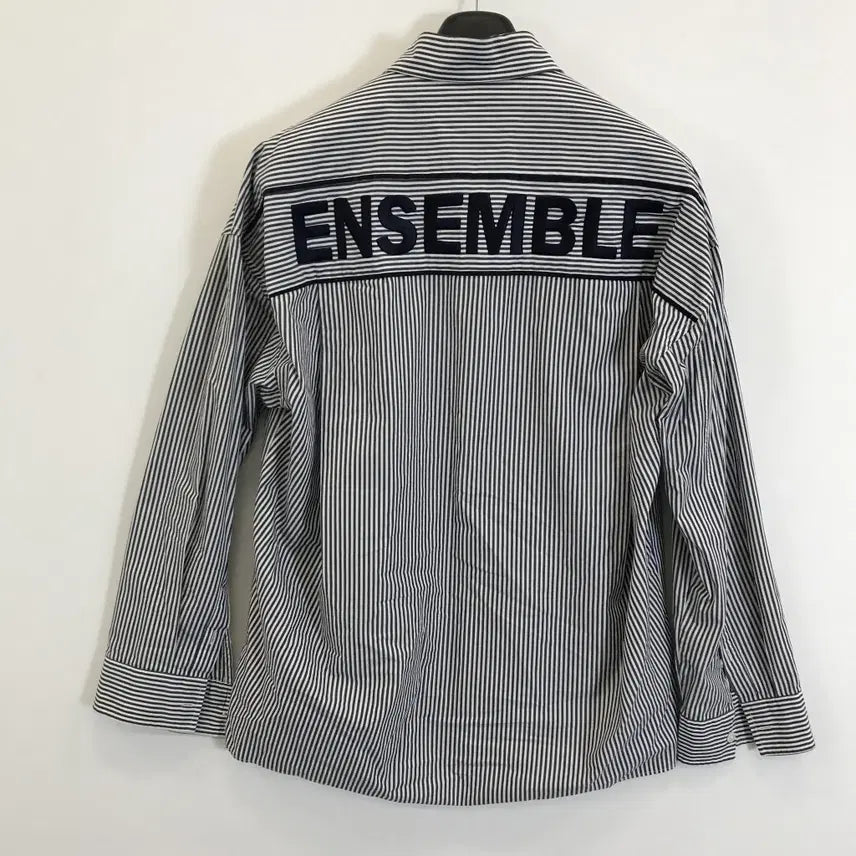 [BUNJANG] Ziozia Stripe Overshirt / 지오송지오 스트라이프 오버셔츠 [95]