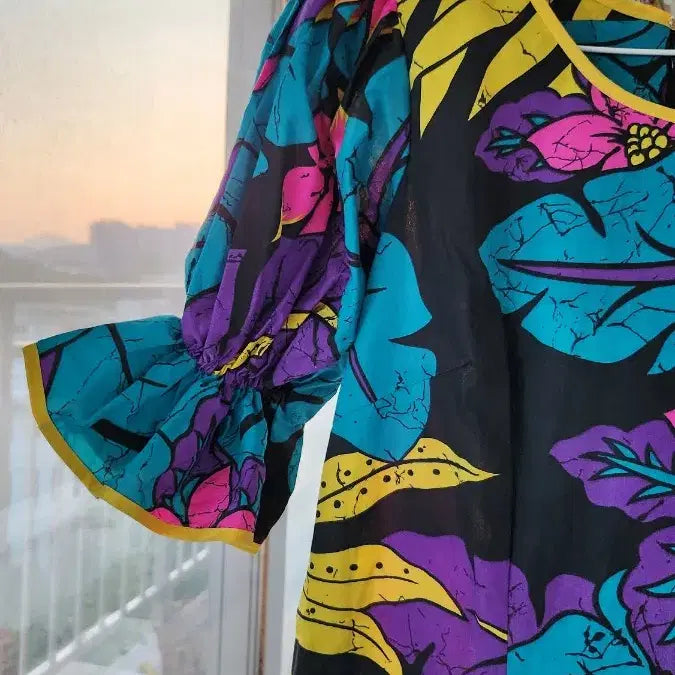 [BUNJANG] Hawaiian Hula Muumuu Dress (Size L) / 하와이안 훌라 무무드레스 L