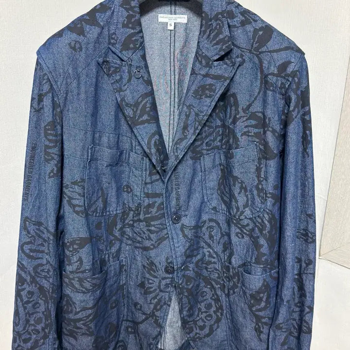 [BUNJANG] Engineered Garments Bedford Floral Denim Jacket / 엔지니어드 가먼츠 베드포드: 플로랄 데님 / S