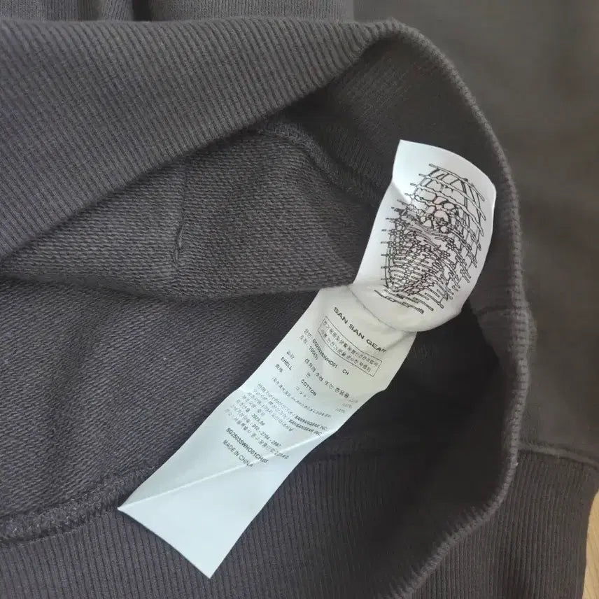 [BUNJANG] Sansan Gear Logo Hoodie Charcoal 25FW / 산산기어 로고 후디 차콜 25FW