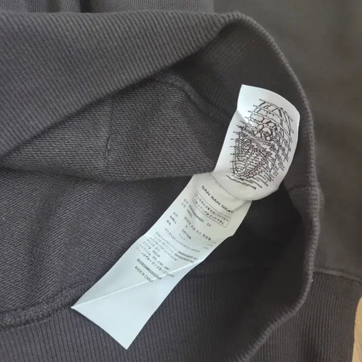 [BUNJANG] Sansan Gear Logo Hoodie Charcoal 25FW / 산산기어 로고 후디 차콜 25FW