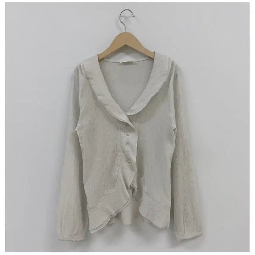 [BUNJANG] Markedly Etel Ruffles Blouse Ivory / 마크들리 eter 러플즈 블라우스 아이보리 판매중