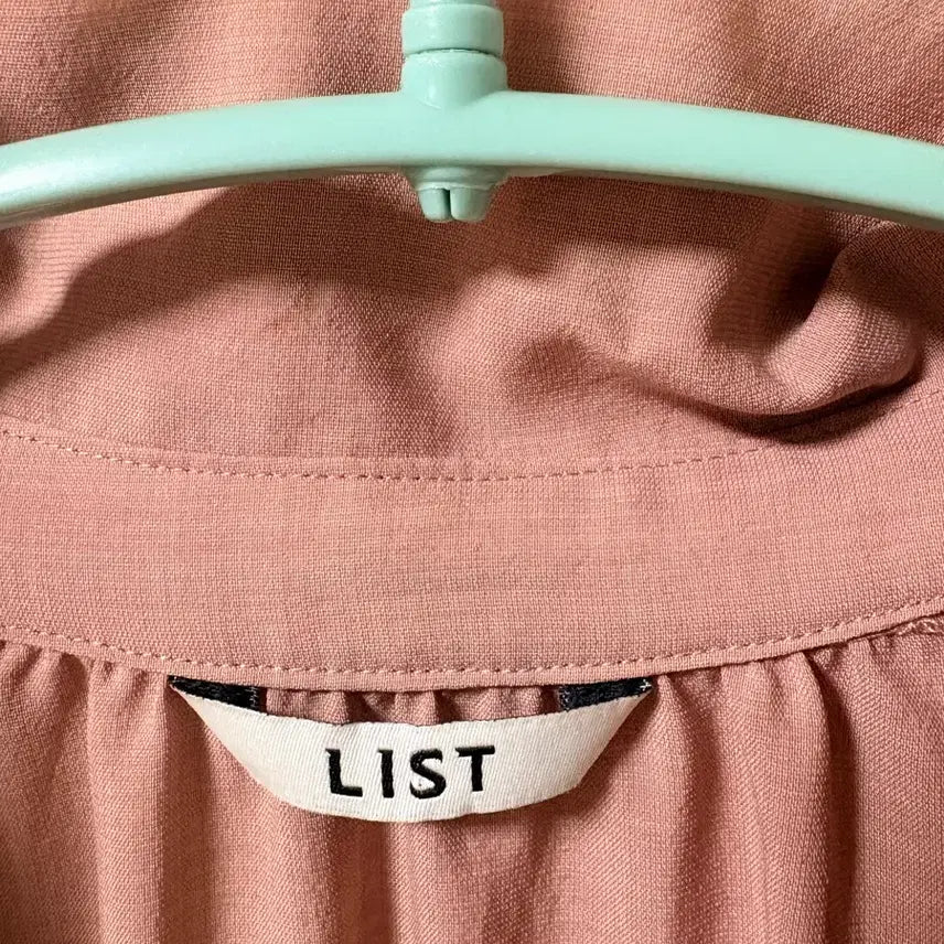 [BUNJANG] List Pink Linen Belted Shirt Dress / 리스트 핑크 린넨 벨트 셔츠 원피스 55