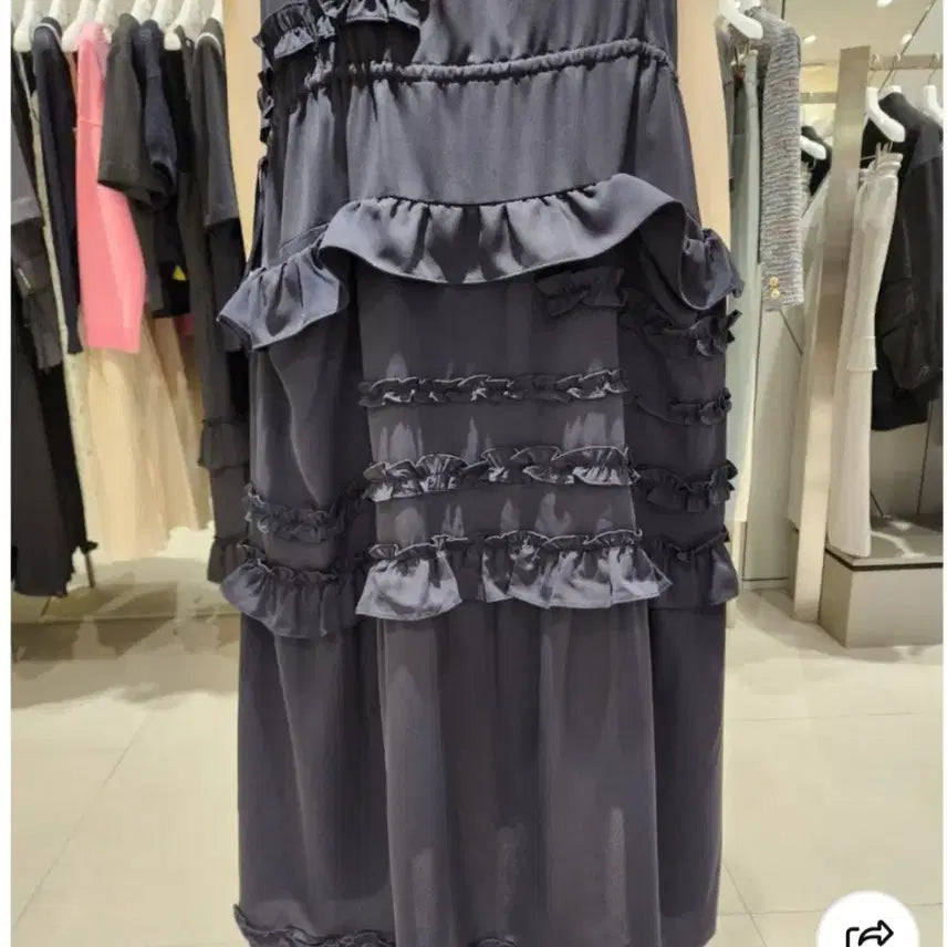 [BUNJANG] Lucky Chouette Ruffle Detail Dress / 럭키슈에뜨 원피스