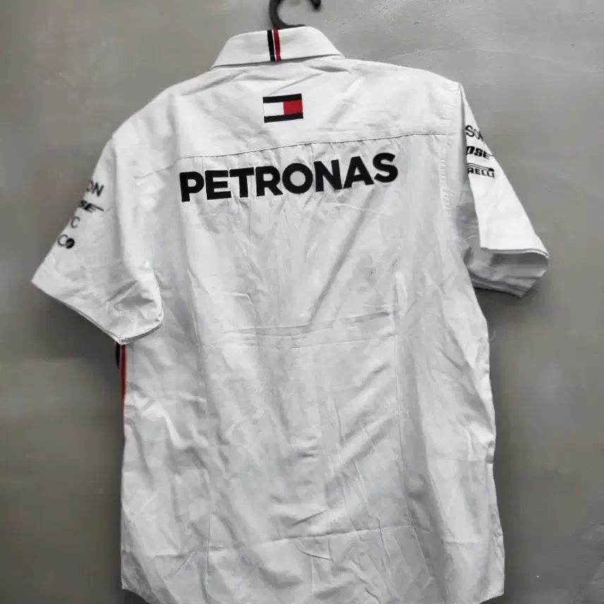 [BUNJANG] Mercedes-AMG Petronas White Short Sleeve Shirt / 벤츠 AMG 페트로나스 반팔 셔츠 화이트m가슴50