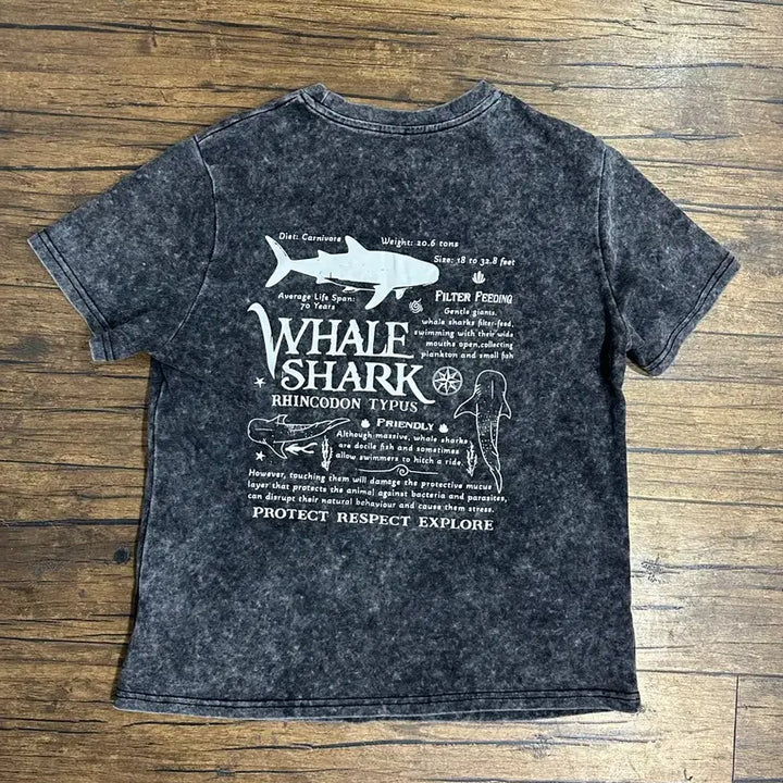 [BUNJANG] Vintage Whale Shark Graphic T-shirt / 고래상어 그래픽 빈티지 티셔츠 L