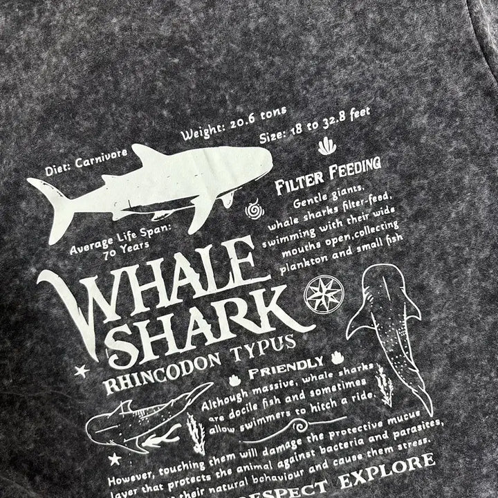 [BUNJANG] Vintage Whale Shark Graphic T-shirt / 고래상어 그래픽 빈티지 티셔츠 L