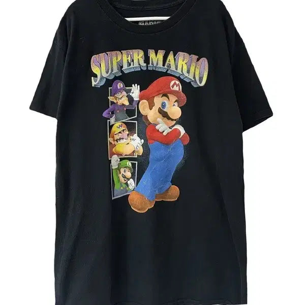 [BUNJANG] Super Mario Vintage Graphic T-shirt / [L] SUPER MARIO 슈퍼마리오 빈티지 그래픽 반팔티