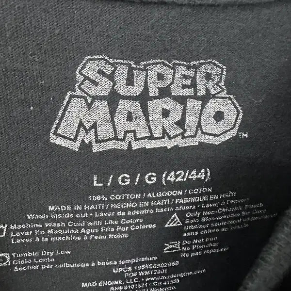[BUNJANG] Super Mario Vintage Graphic T-shirt / [L] SUPER MARIO 슈퍼마리오 빈티지 그래픽 반팔티