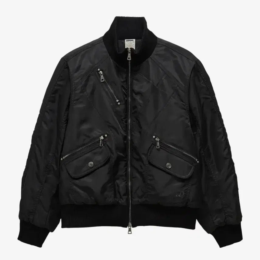 [BUNJANG] DANDEL Cropped Studded MA-1 Flight Jacket Black / 단델 항공점퍼 블랙 cropped studded MA-1 jacket