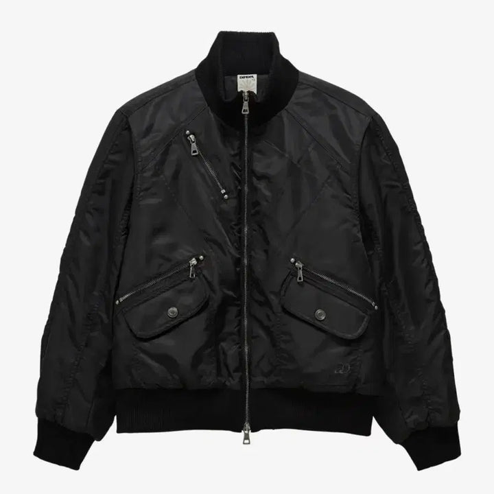 [BUNJANG] DANDEL Cropped Studded MA-1 Flight Jacket Black / 단델 항공점퍼 블랙 cropped studded MA-1 jacket
