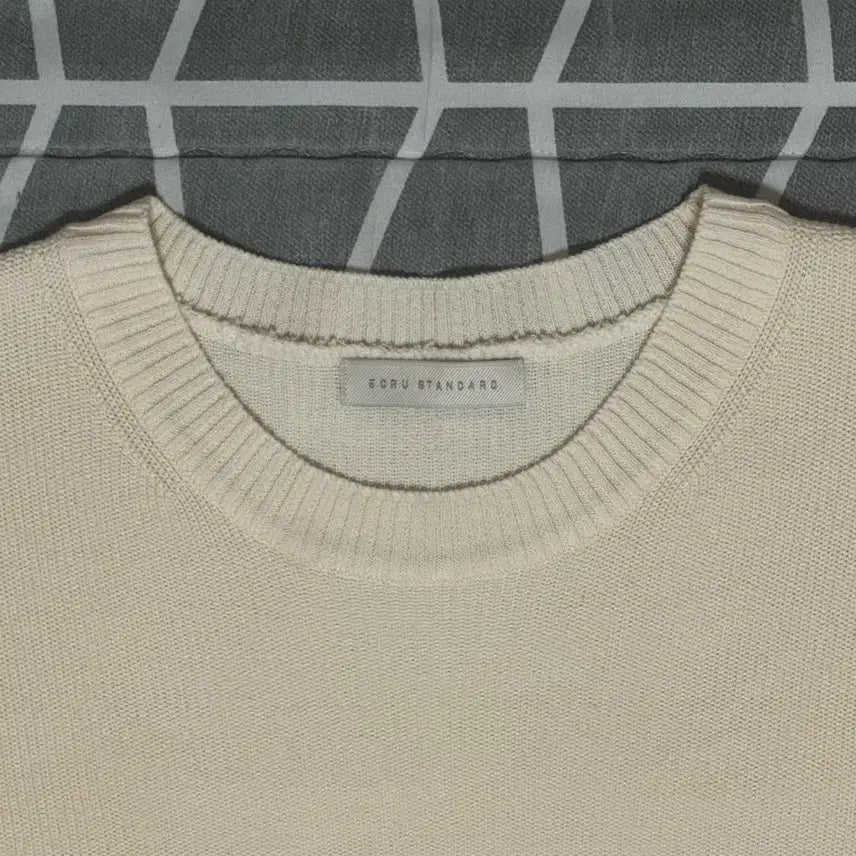 [BUNJANG] Ecru Standard Ivory Knit Short Sleeve Shirt / [L 실착 1회]Ecru standard 아이보리 니트 반팔