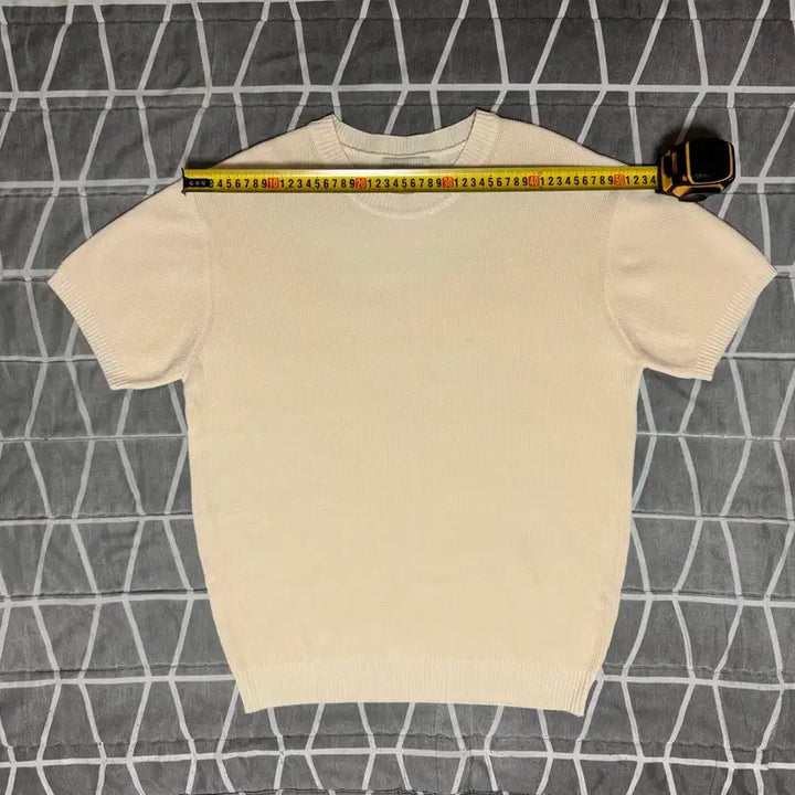 [BUNJANG] Ecru Standard Ivory Knit Short Sleeve Shirt / [L 실착 1회]Ecru standard 아이보리 니트 반팔