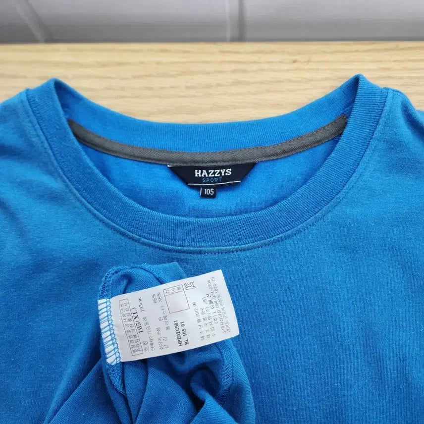 [SOLD OUT] HAZZYS 파란색 반팔 포켓 티셔츠 XL사이즈