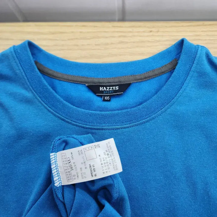 [SOLD OUT] HAZZYS 파란색 반팔 포켓 티셔츠 XL사이즈