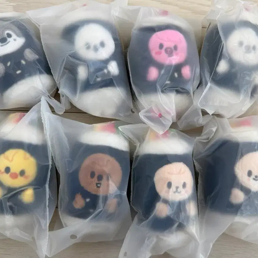 [BUNJANG] Stray Kids SKZOO Seoul Version KimBap Plush Keyring + Photocard / 스트레이키즈 스키즈 스키주 팝업 서울 버전 김밥 키링 뽁아리 지니렛 포카